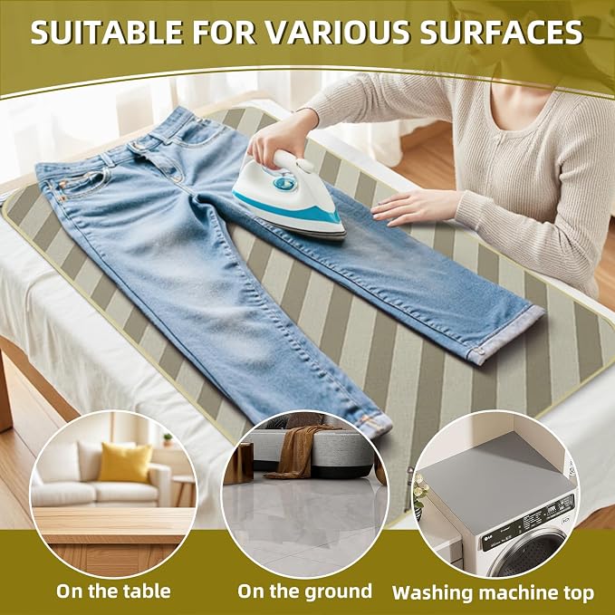 Portable Ironing Mat, Foldable Heat-Resistant Ironing Pad for - Image 8