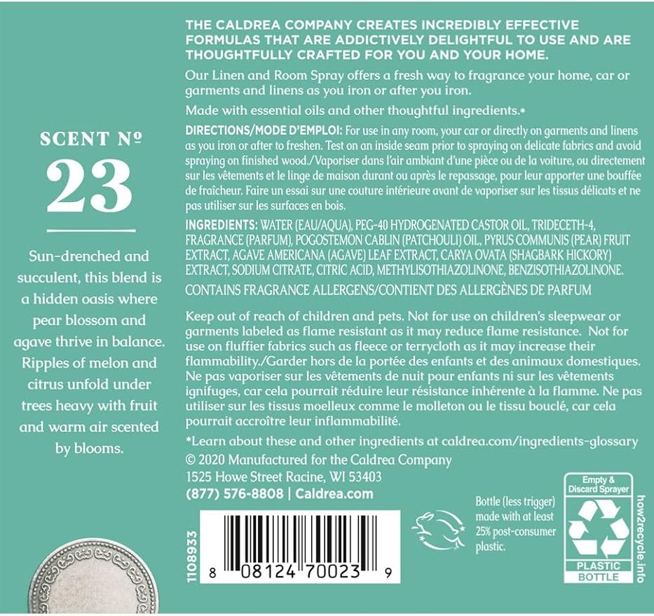 Caldrea Linen and Room Spray Air Freshener, Made - Image 2