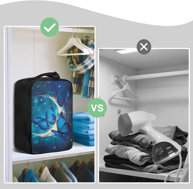 Portable Travel Iron Storage Bag Moon Butterfly Heavy Fabric Bag - Image 4