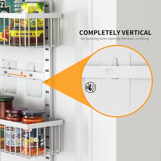 Moforoco White Over The Door Pantry Organizer, Pantry Organization and Storage - Image 5