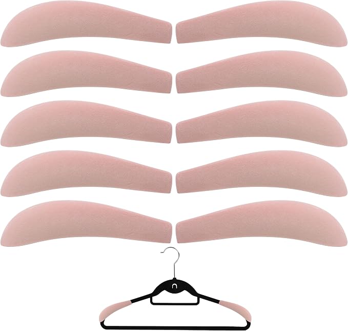10pcs Velvet Hanger Shoulder Pads Forms Shapers, Non-Slip Cute Flocking by Marsrut