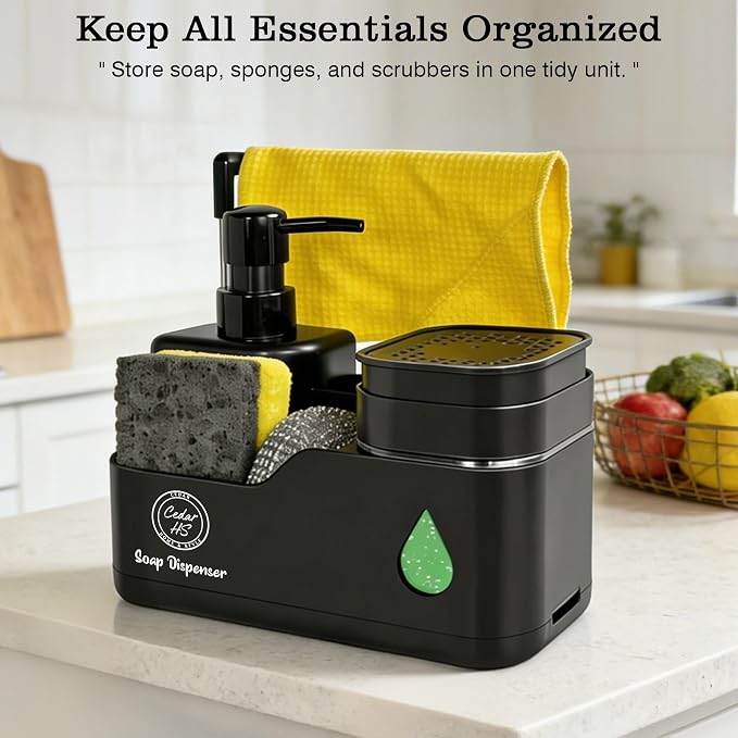 Kitchen Soap Dispenser Set – 4 in 1 Dual Pump Bottles - Image 2