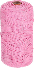 HARFINGTON Natural Macrame Cord 2mm x 220 Yards 3 Strand Twisted Cotton Macrame by HARFINGTON