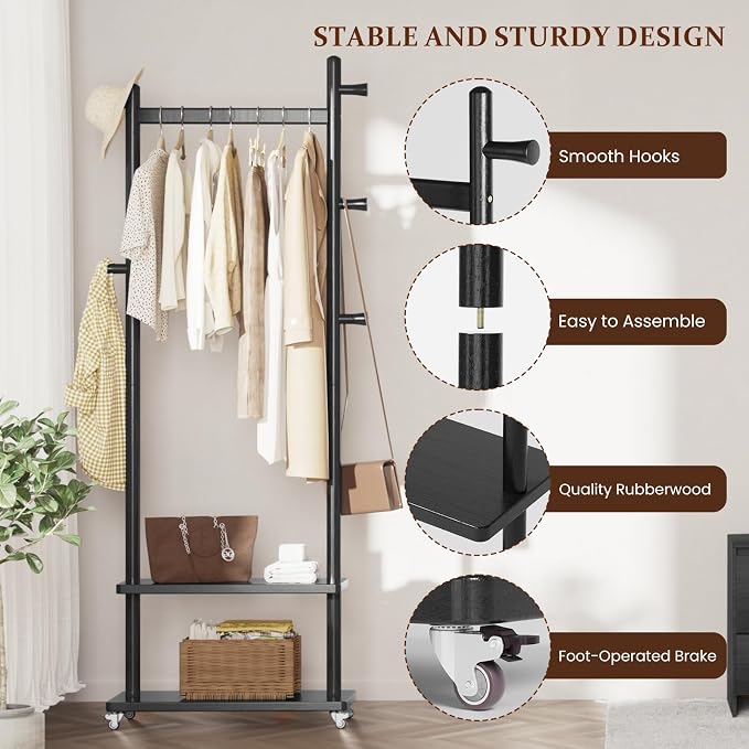 Coat Rack Freestanding Clothing Rack - Image 5