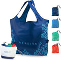 4 Pack Foldable Grocery Bags into Tiny Pouch by Nereiva