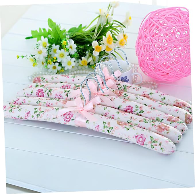 5pcs Slip Laundry Hangers Bulk Clothes Hangers Sponge Padding Elegant Design - Image 6