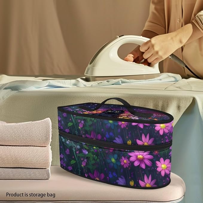 Black Cat Steam Iron Case for Women Portable Travel Steamer Carrier Bag - Image 2