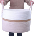 Woven Storage Basket with Handle, Nursery Hamper in Baby Nursery&Bathroom by HXYUANDAHOMEDECORATION