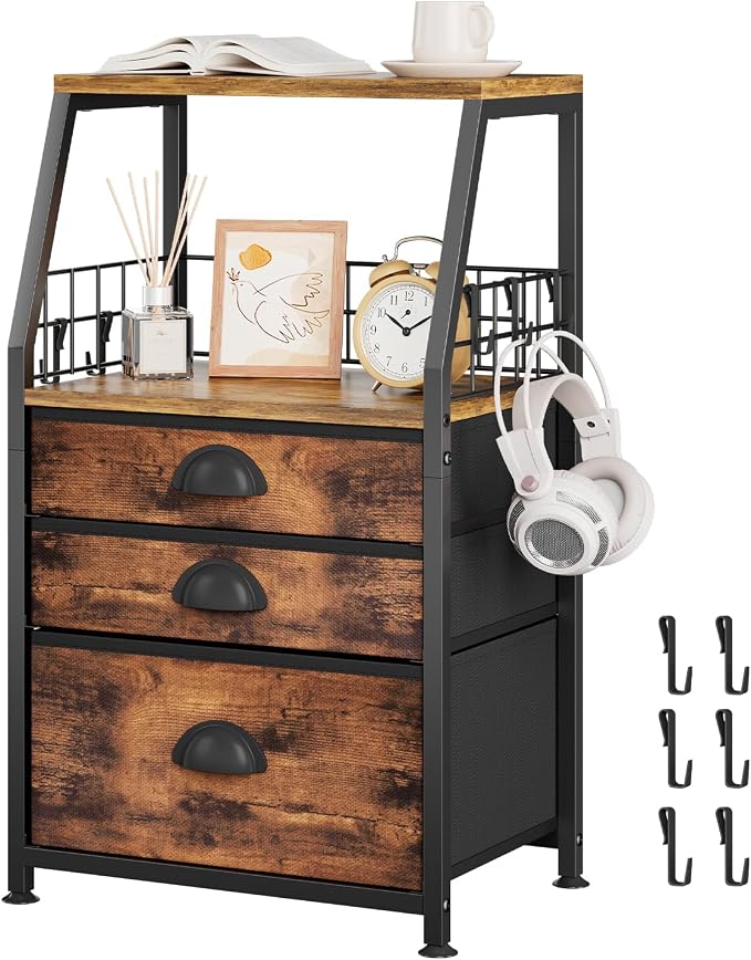LASZOLA 3 Fabric Drawers Organizer Tower by LASZOLA