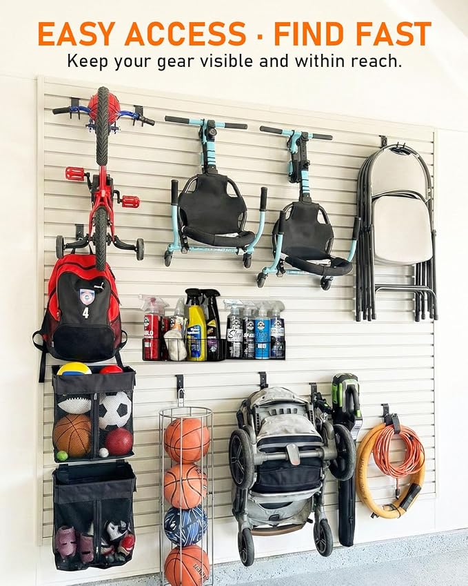 Slatwall Baskets with Zipper, Wall Storage Organizer - Image 4