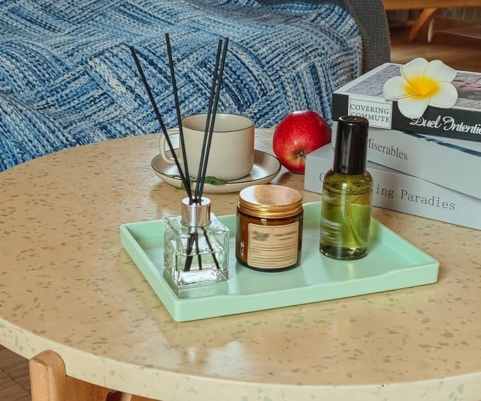 Green Small Serving Tray, Countertop Organizer - Image 5