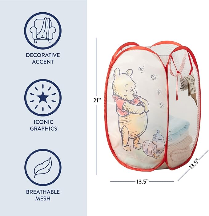 Disney Winnie the Pooh Pop Up Hamper – Collapsible Laundry Basket - Image 4
