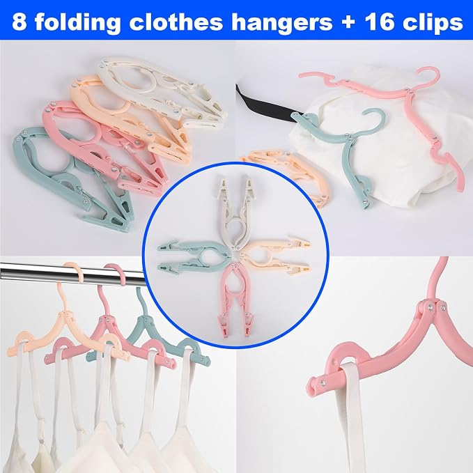 8 Pack Foldable Travel Hangers - Image 5