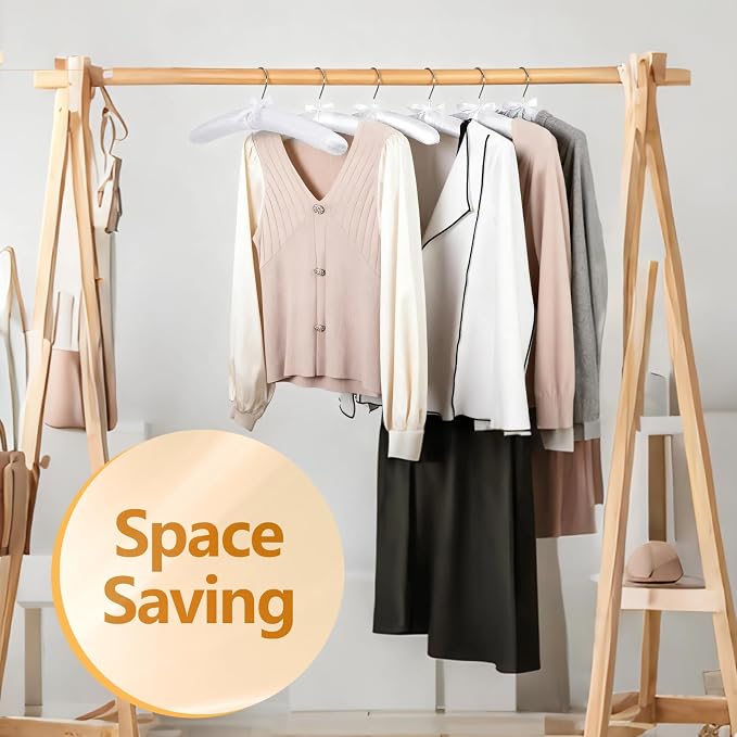 10 Pack Satin Padded Hangers, 17 Inch Large Anti Slip Cushioned Hanger - Image 6