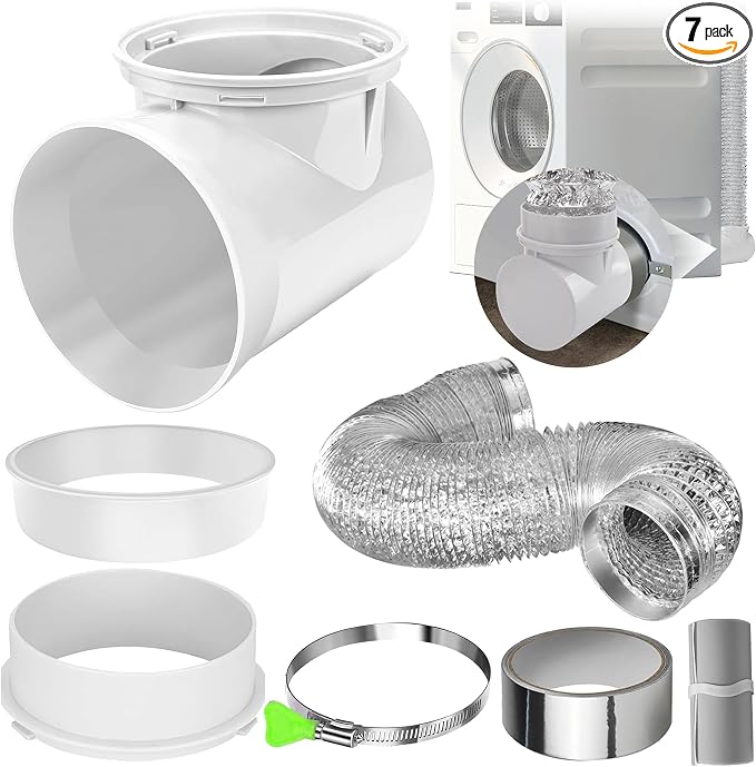 90 Degree Dryer Vent Elbow, Space Saving Connector Kit Clothes Dryers Duct Pipe by Popbee