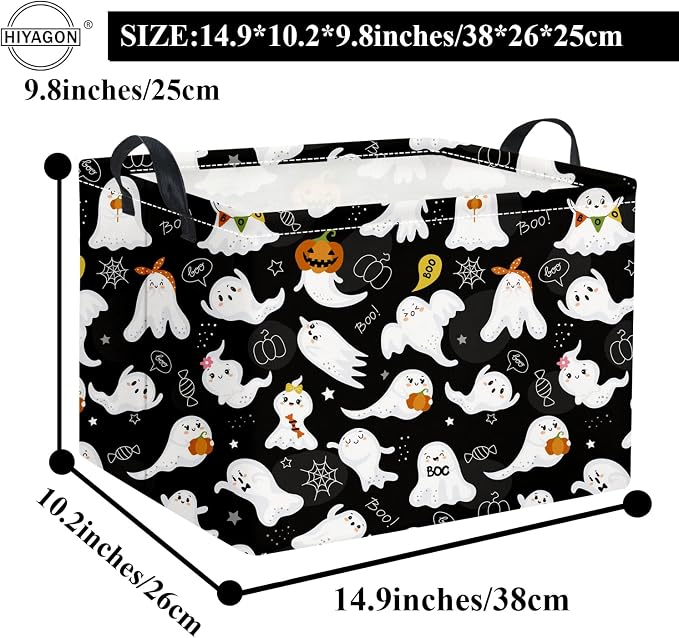 HIYAGON Rectangular Halloween Basket - Image 6