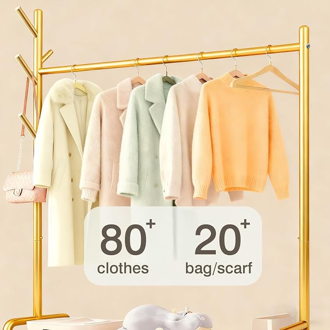 Clothes Rack with Storage Shelves, Heavy - Image 6