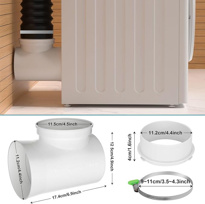 Metal Dryer Duct Lint Trap, Indoor Dryer Vent Kit - Image 6