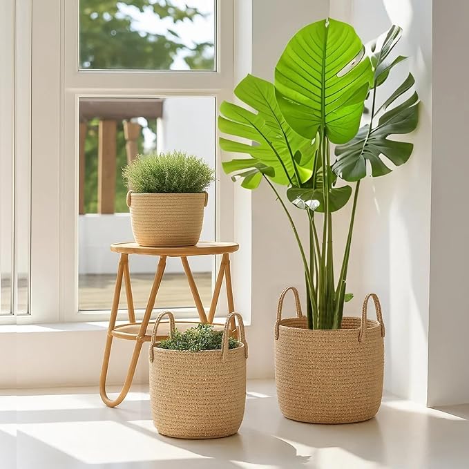 ShellKingdom Laundry Basket, Large Natural Rope Woven Storage Basket - Image 4