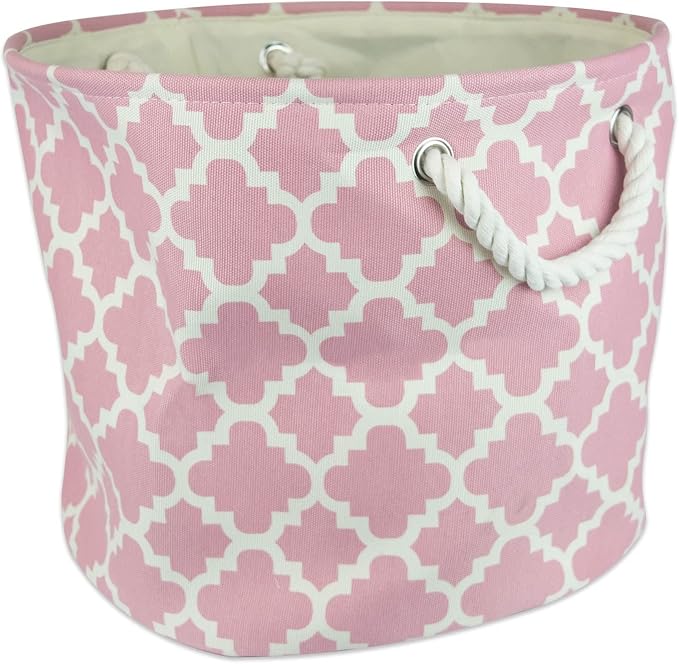 DII Polyester Container with Handles, Lattice Storage Bin, Large Round - Image 2