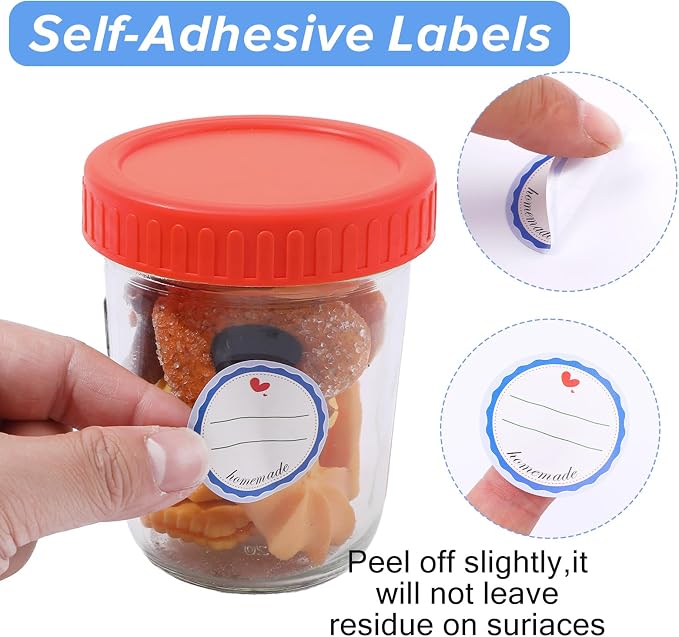 LXUEJEI 600Pcs Mason Jar Lid Labels, Removable Canning Label, Waterproof - Image 5