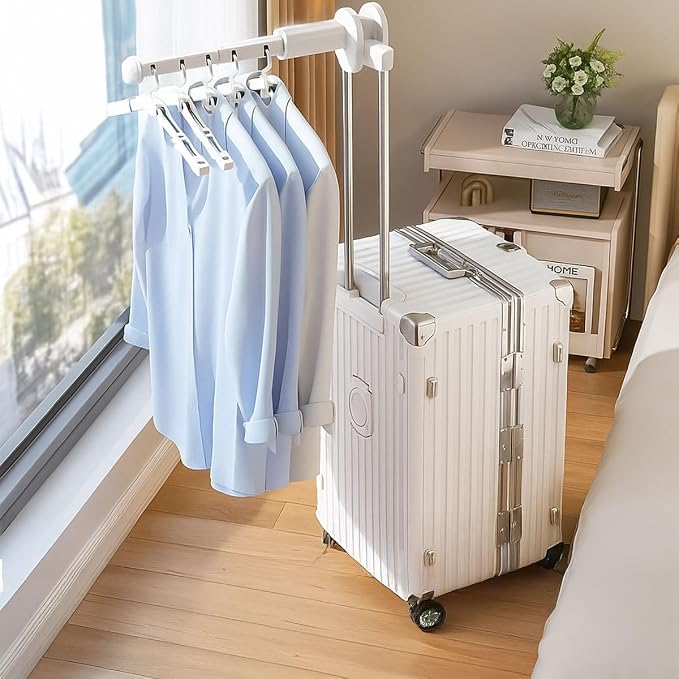 2 Pack Clothes Drying Rack for Travel Retractable Bar Laundry Hanger Portable - Image 4