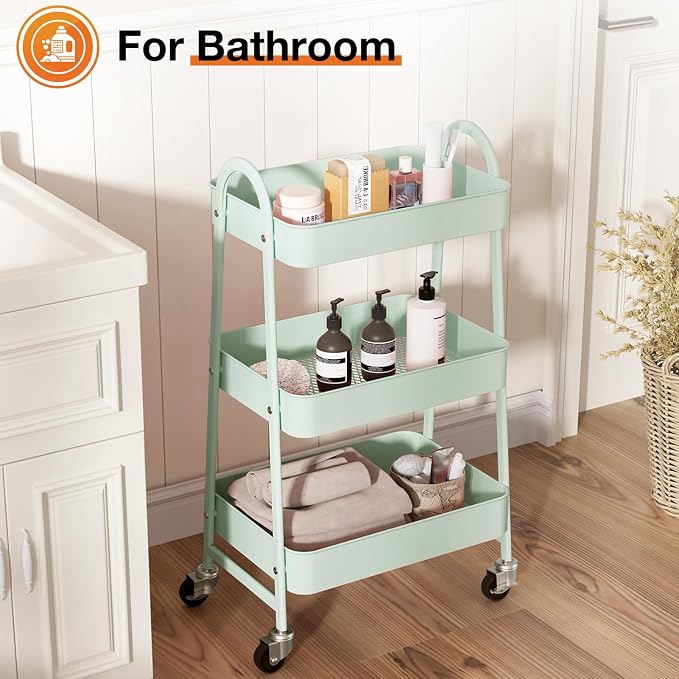 NEWBULIG 3-Tier Rolling Utility Cart - Image 5