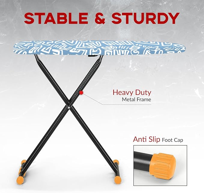 Large Ironing Board Full Size 54x14, RAINHOL Height Adjustable Steel Frame Iron - Image 4