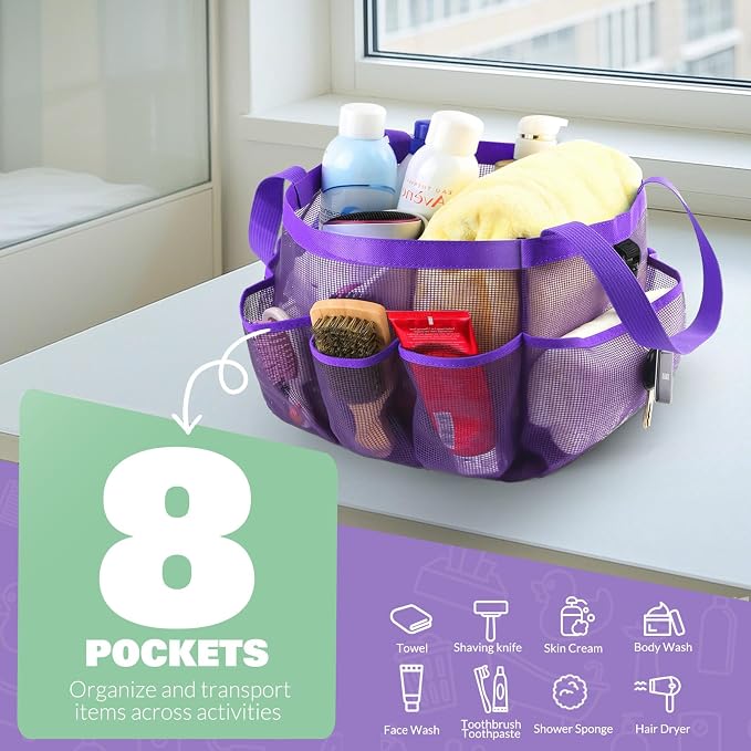 Mesh Shower Caddy Portable for College Dorm Room Essentials - Image 3