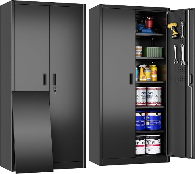 71" H Metal Garage Cabinet by winbingon