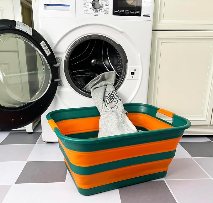 SAMMART Collapsible Plastic Laundry Basket - Image 2