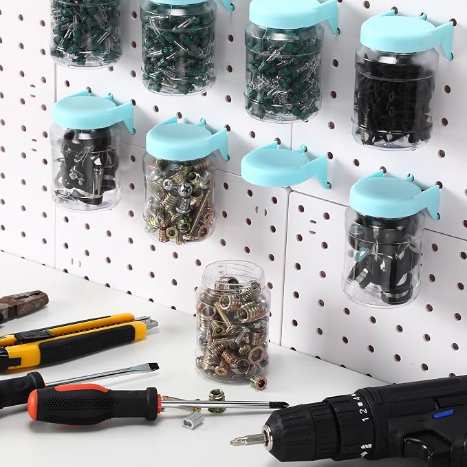 Unittype 20 Set Pegboard Organizer Accessories Peg Boards Jars - Image 4
