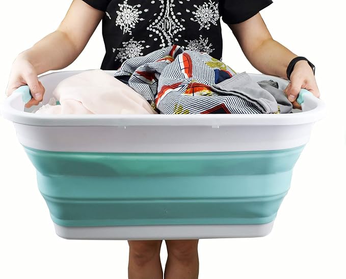 SAMMART 41LCollapsible Plastic Laundry Basket-Foldable Pop Up Storage - Image 7