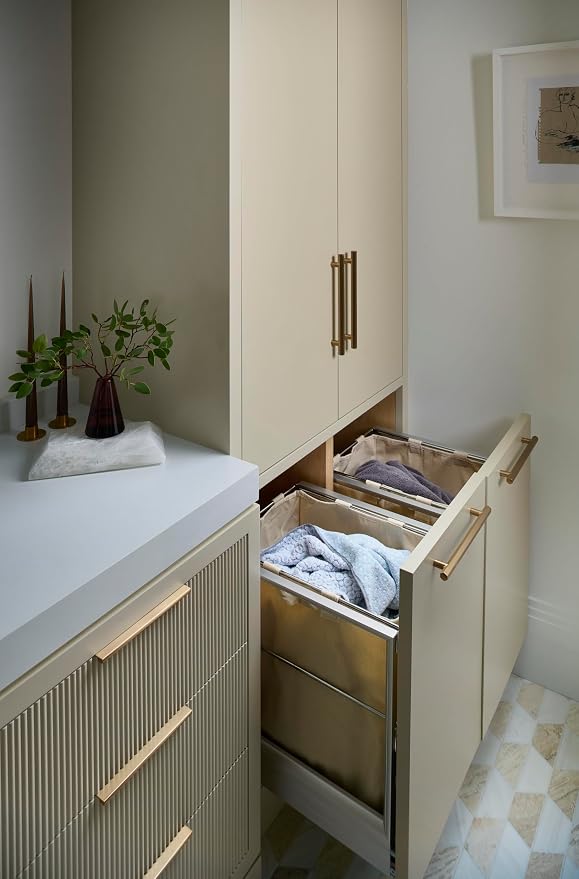 REV-A-SHELF Aluminum Bottom-Mount Canvas Hamper - Image 5