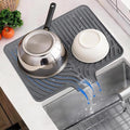 Silicone Dish Drying Mat for Kitchen Counter, 19.7" x 17.2" Large Drying Mat by JACZZO