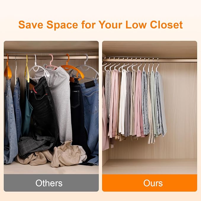 MOPALL Clothes Hanger 30 Pack, Pants Hangers Space Saving Heavy Duty Coat - Image 7