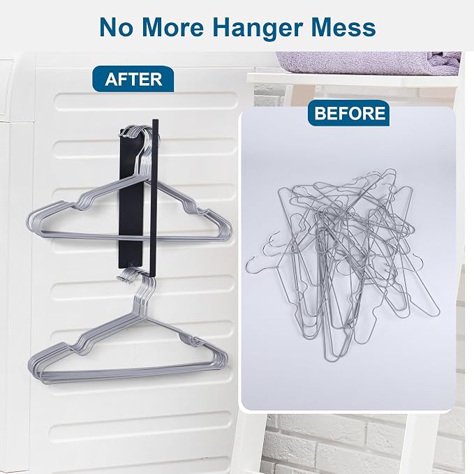 Magnetic Hanger Organizer Stacker, Clothes Hanger Storage Rack - Image 7