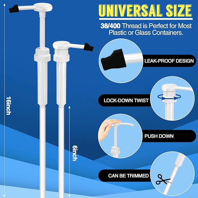 3 Pack 1 oz Pump for Large Gallon Bucket, 5 Gallon Pump Dispenser 38-400 - Image 2