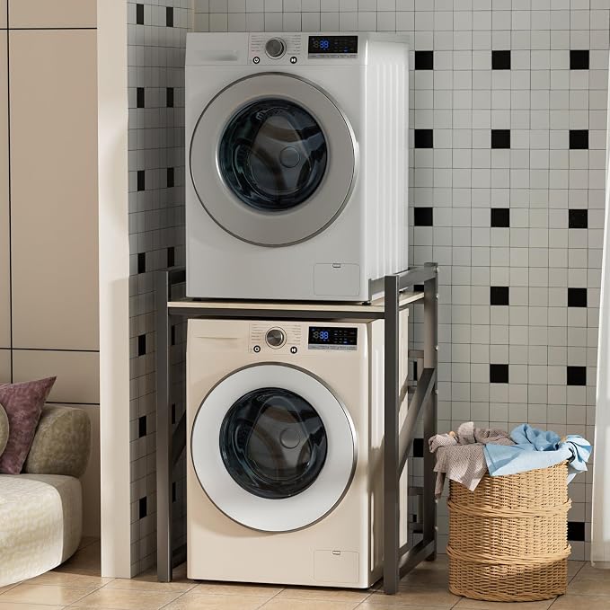Over Washing Machine and Dryer Shelving Unit by Unknown