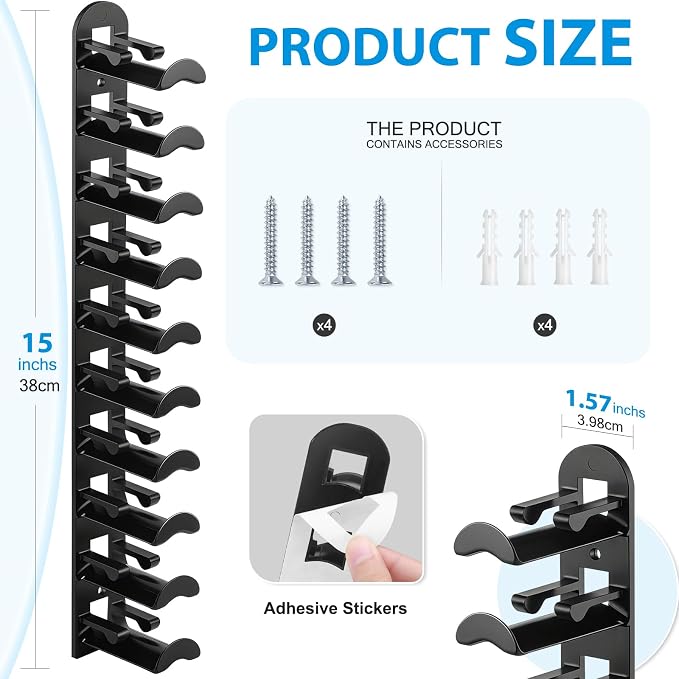 4 Pack Hat Organizer Hat Hook for Wall, Hold up to 40 Hats, Hat Holder - Image 2