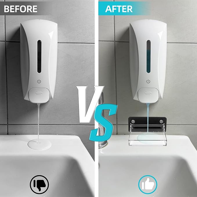 Acrylic Soap Dispenser Drip Tray Wall Mount Soap Dispenser Bracket, Laundry - Image 3