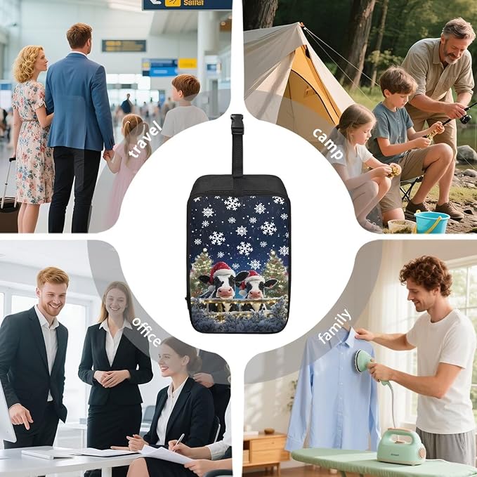Christmas Cow Printed Clothes Iron Storage Bag Polyester Organizer Case - Image 6
