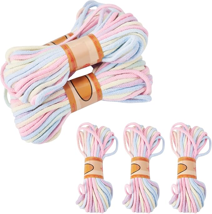 98.46 Feet Pink 3-3.5mm Macrame Cord Twisted Soft Macrame Rope Segment Dyed by Sparkeads