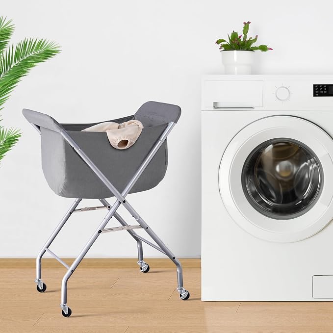 ELYKEN Corner Shower Caddy Standing & Laundry Cart - Image 8