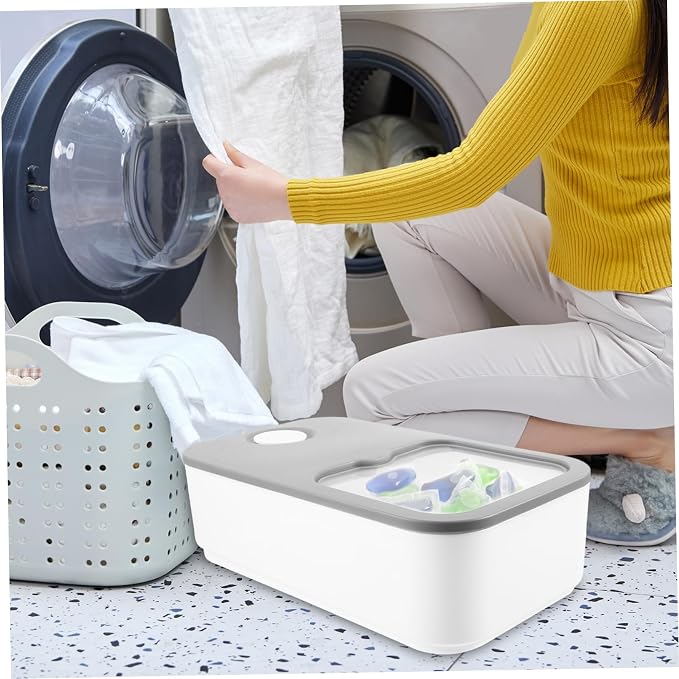 DOITOOL Laundry Detergent Holder Sliding Lid Stylish Container - Image 2