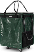 Reusable Grocery Bag on Wheels, Foldable Rolling Tote, Carries Up to 66 lbs by EROBSKJ