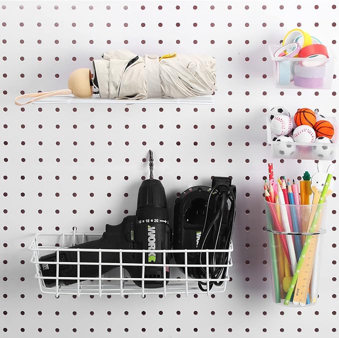 Yookeer 32 Pieces Pegboard Organizer Set Peg Board Rack - Image 3