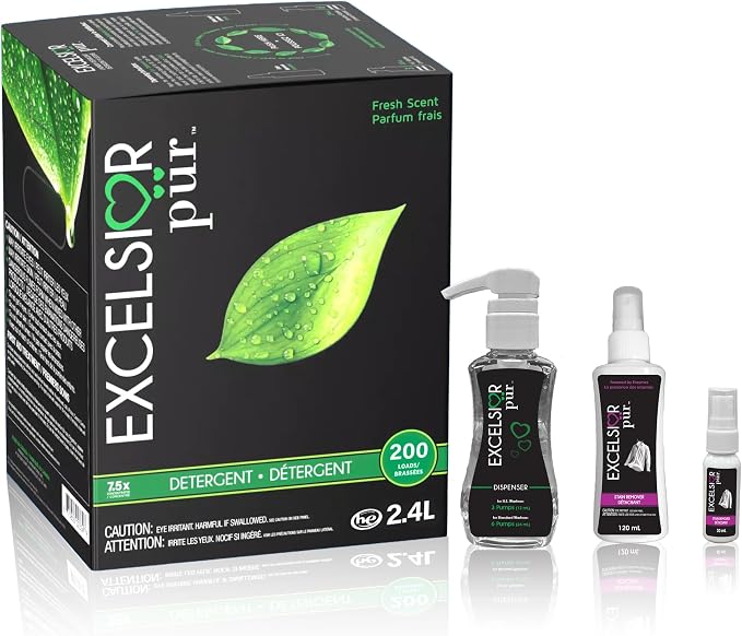 Excelsior Pür 7.5x Ultra Concentrated Liquid Laundry Detergent, 2.4 L / 200 by EXCELSIORBecauseYouLoveIt
