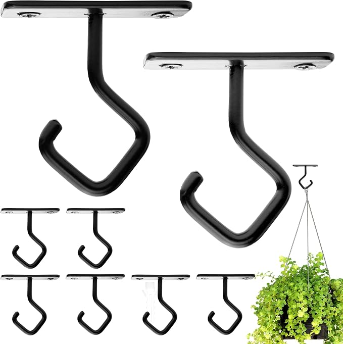 AJART Ceiling Hooks for Hanging Plants: Iron Plant Hanger for Wall Mount - Image 8