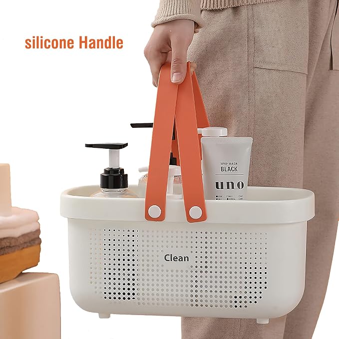 LAIGOO Large Shower Caddy Basket, Plastic Storage Bin - Image 2